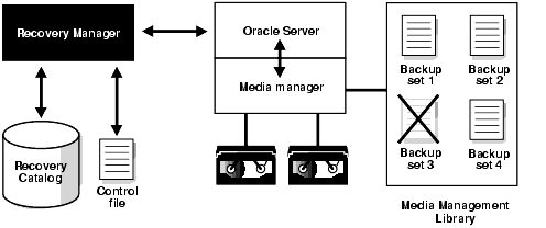 Diagram of crosschecking a media manager