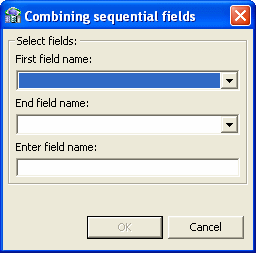 Combining sequential fields screen