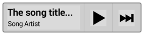 An example music player widget