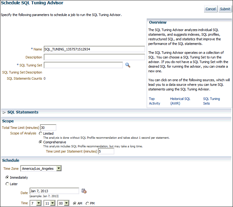 Description of sql_tuning_advisor_empty.gif follows