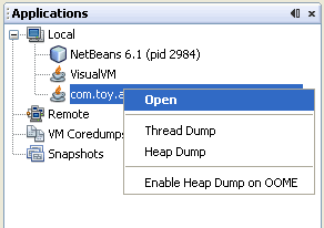 screenshot of Applications window