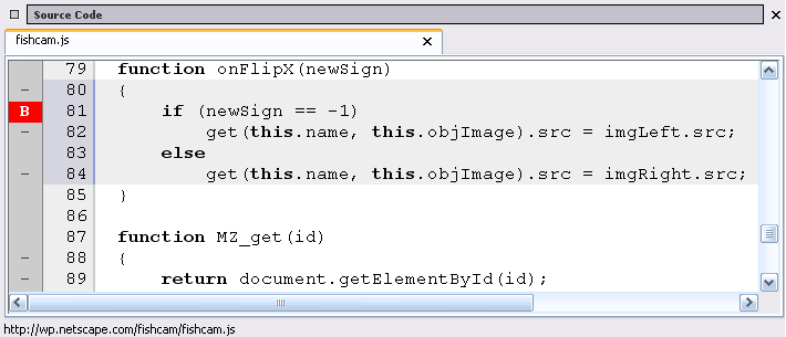 Figure 2. Setting a Breakpoint