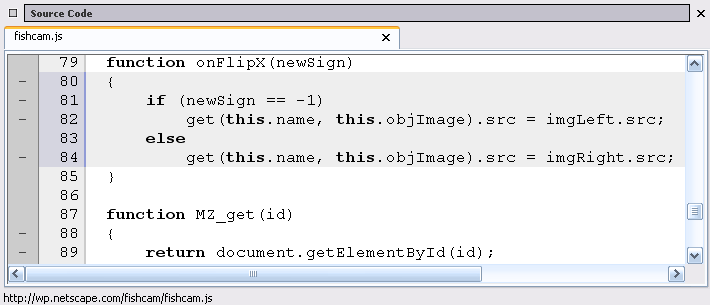 Figure 1. Executable Code in Venkman Source